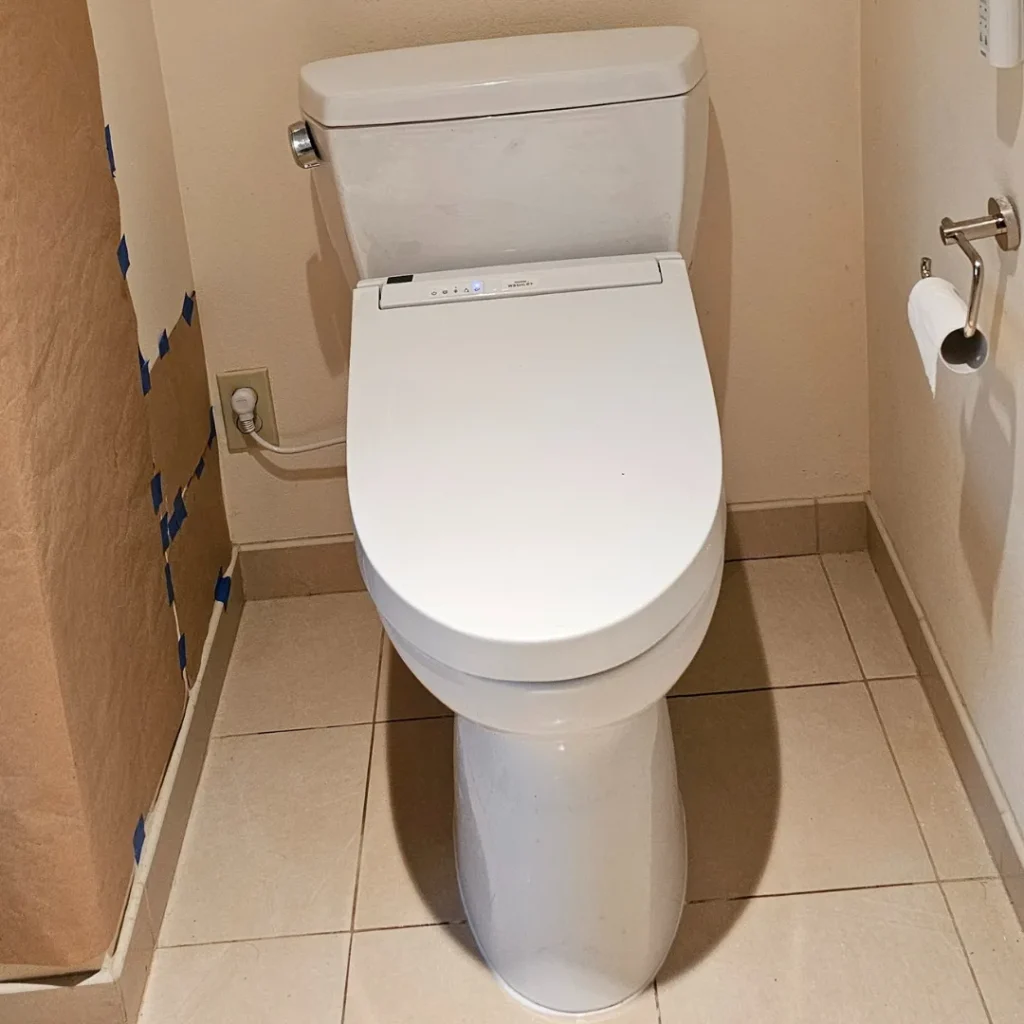 Modern toilet in a bathroom