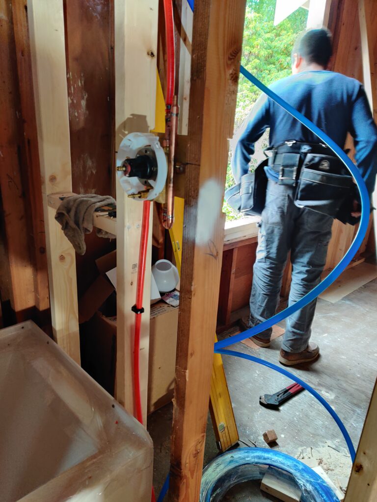Lavatory and Shower Plumbing Rough-In in Seattle, WA job photo 2 in Seattle, WA